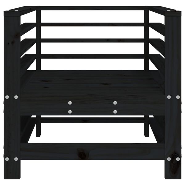 vidaXL Hagestoler 2 stk svart heltre furu