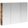 vidaXL Baderomsspeilskap R&oslash;kt eik 100 x 14,5 x 70 cm Konstruert tre