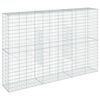 vidaXL Gabionkurv med deksel 300x50x200 cm galvanisert jern