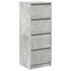 vidaXL Skjenk betonggr&aring; 37,5x35x99 cm konstruert tre