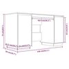 vidaXL Skrivebord 140x50x75 cm heltre furu