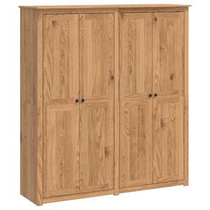 vidaXL Garderobeskap PANAMA Honning 169 x 50 x 185 cm Heltre furu