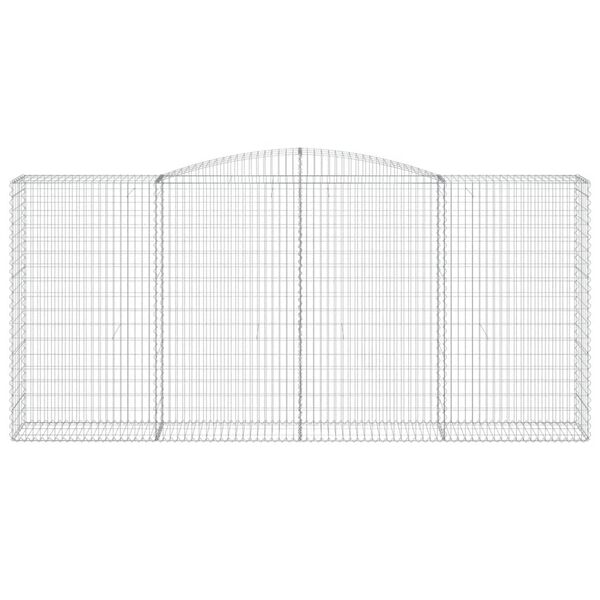 vidaXL Gabionkurver buede 3 stk 400x50x180/200 cm galvanisert jern