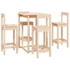vidaXL Barsett 5 deler heltre furu