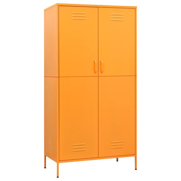 vidaXL Garderobe sennesgul 90x50x180 cm st&aring;l