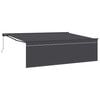 vidaXL Uttrekkbar markise Antrasitt 450 &times; 300 cm