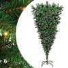 vidaXL Opp-ned Kunstig Forbelyst Juletre med Kule Sett gr&oslash;nn 180 cm