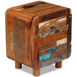 vidaXL Nattskap gjenvunnet heltre 43x33x51 cm