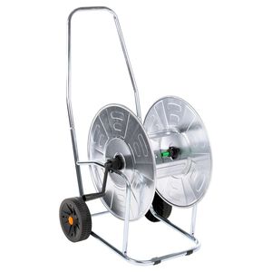 vidaXL Slangetrommelvogn for 80 m 3/4" slange st&aring;l