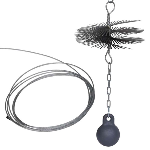 Skorstein B&oslash;rste Rund Diameter 20cm