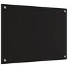 vidaXL Kjøkkenbakplate Svart 70 x 50 cm herdet glass