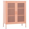 vidaXL Oppbevaringsskap rosa 80x35x101,5 cm st&aring;l