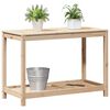 vidaXL Pottebord med hylle 108x50x75 cm heltre furu