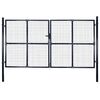 vidaXL Hageport av netting galvanisert st&aring;l 300x175 cm gr&aring;