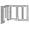 vidaXL Foldbar hundegitter med stativer 2 stk. Gr&aring; Sonoma 200,5 cm