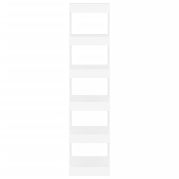 vidaXL Bokhylle/romdeler hvit 40x30x166 cm