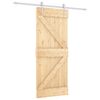 vidaXL Skyved&oslash;r Naturlig og Hvit 85 x 210 cm Massiv Furu Tre