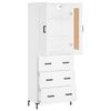 vidaXL Highboard hvit 69,5x34x180 cm konstruert tre