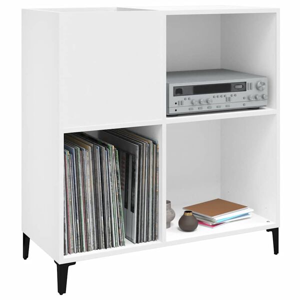 vidaXL Hifi-benk hvit 84,5x38x89 cm konstruert tre
