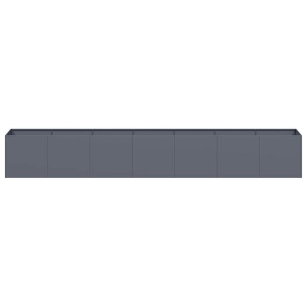 vidaXL Plantekasse antrasitt 280x40x40 cm kaldvalset st&aring;l