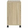 vidaXL Sidebord med hjul sonoma eik 50x30x55 cm konstruert tre