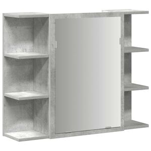 vidaXL Speilskap til baderom betonggr&aring; 80x20,5x64 cm sponplate
