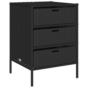vidaXL Putekasse svart 55x59x80 cm polyrotting