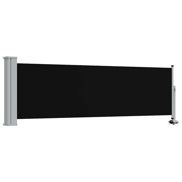 vidaXL Uttrekkbar sidemarkise 80x300 cm svart