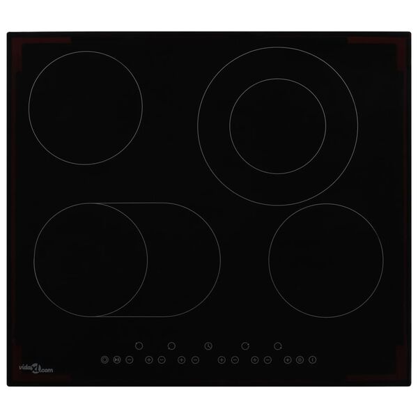 vidaXL Keramisk komfyr med 4 brennere berøringskontroll 6600 W