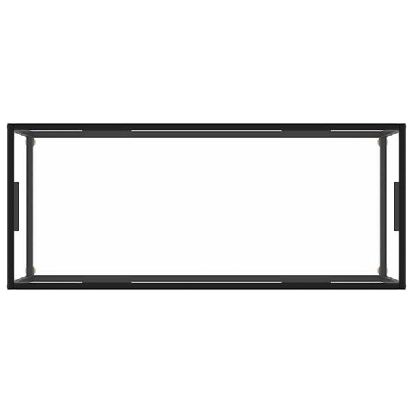 vidaXL Salongbord svart med herdet glass 120x60x35 cm