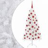 vidaXL Kunstig juletre med julekuler 150 cm 150 LED-lys Varmhvit