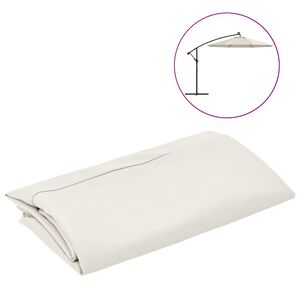 vidaXL Erstatningsstoff for hengeparasoll sandhvit 300 cm