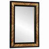 vidaXL Veggspeil Svart og Brun 70 x 2 x 70 cm Solid akasietre
