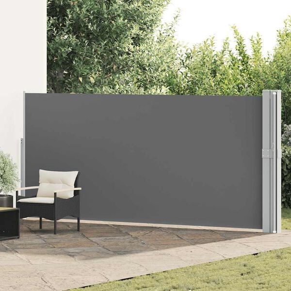 vidaXL Uttrekkbar sidemarkise 170x1200 cm antrasitt