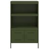vidaXL Highboard olivengrønn 68x39x113 cm stål