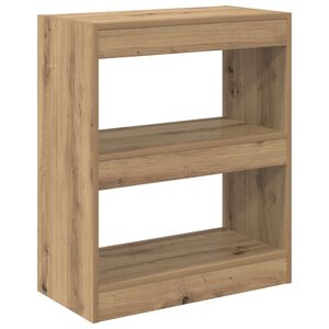 vidaXL Bokskap 2 niv&aring;er 60 x 30 x 72 cm Konstruert tre Artisan Eik