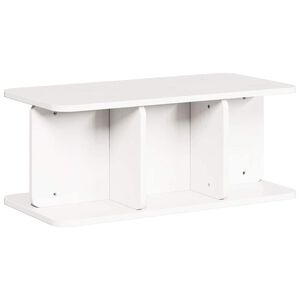 vidaXL Kaffebord Hvit 80 x 39,5 x 33,5 cm Heltre furu