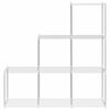 vidaXL Tubular Shelf med lagring Hvit 129 x 27 x 132 cm Aluminium