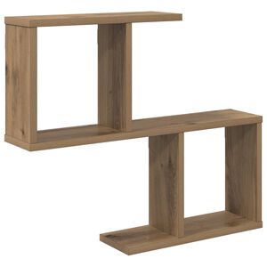 vidaXL Vegghylle Artisan eik 60 x 12 x 50,5 cm Konstruert tre