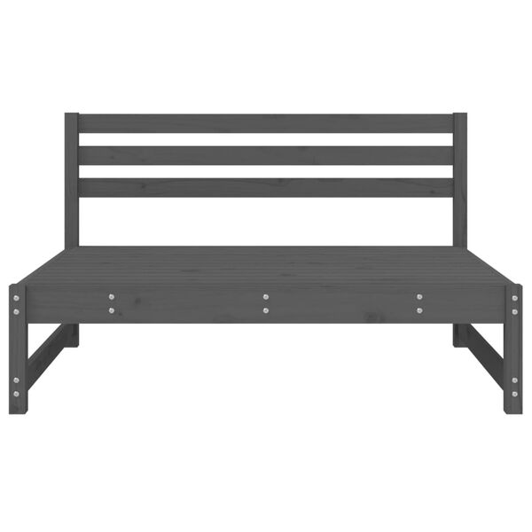 vidaXL Utendørs midtsofaer 2 stk grå 120x80 cm heltre furu
