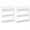 vidaXL Veggskoskap 2 stk hvit 80x18x90 cm sponplater