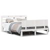 vidaXL Sengeramme med hodegavl hvit 140x190 cm heltre furu