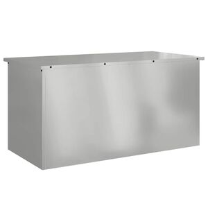 vidaXL Hageoppbevaringsputeeske Galvanisert st&aring;l 100 x 50,5 x 50 cm