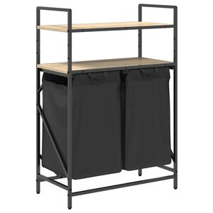 vidaXL skittent&oslash;yskurv 2 rom med hyller sonoma eik