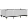 vidaXL Plantekasse med hjul hvit 150x80x54 cm PP