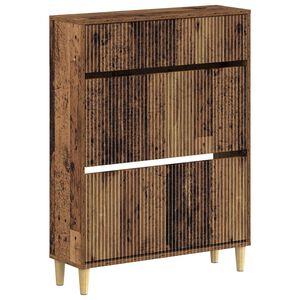 vidaXL Sko Skap ARNHEM 78 x 24 x 103 cm Konstruert tre Gammelt tre