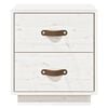  vidaXL Nattbord hvit 40x34x45 cm heltre furu
