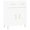 vidaXL Highboard hvit 69,5x34x180 cm konstruert tre