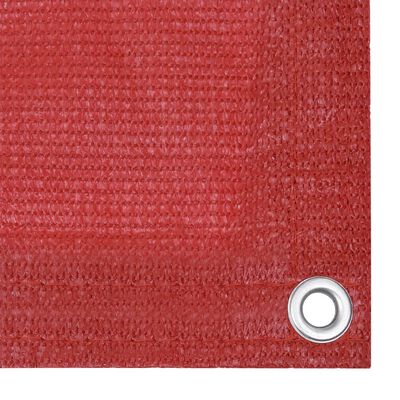 vidaXL Balkongskjerm rød 120x500 cm HDPE