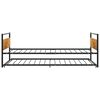 vidaXL Uttrekkbar sengeramme svart metall 90x200 cm